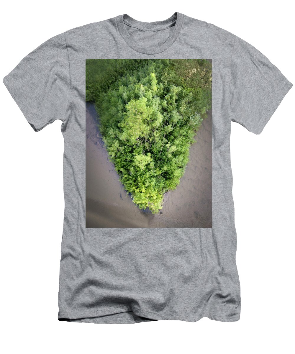 Island T-Shirt featuring the photograph Pine River Island by Mary Lee Dereske