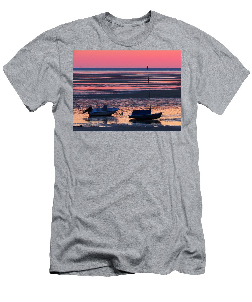 Sunrise T-Shirt featuring the photograph Pink Dawn by Dianne Cowen Cape Cod Photography