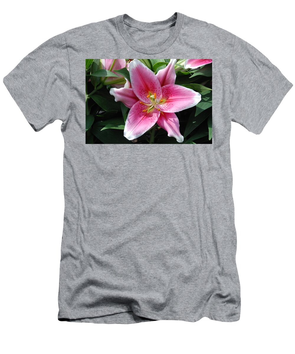 Pink Flowers T-Shirt featuring the photograph Pink Lily 6 by Ee Photography