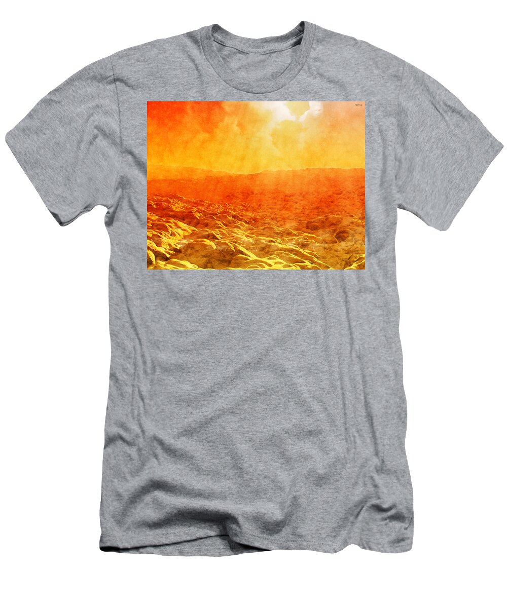 Mercury T-Shirt featuring the digital art Planet Mercury by Phil Perkins