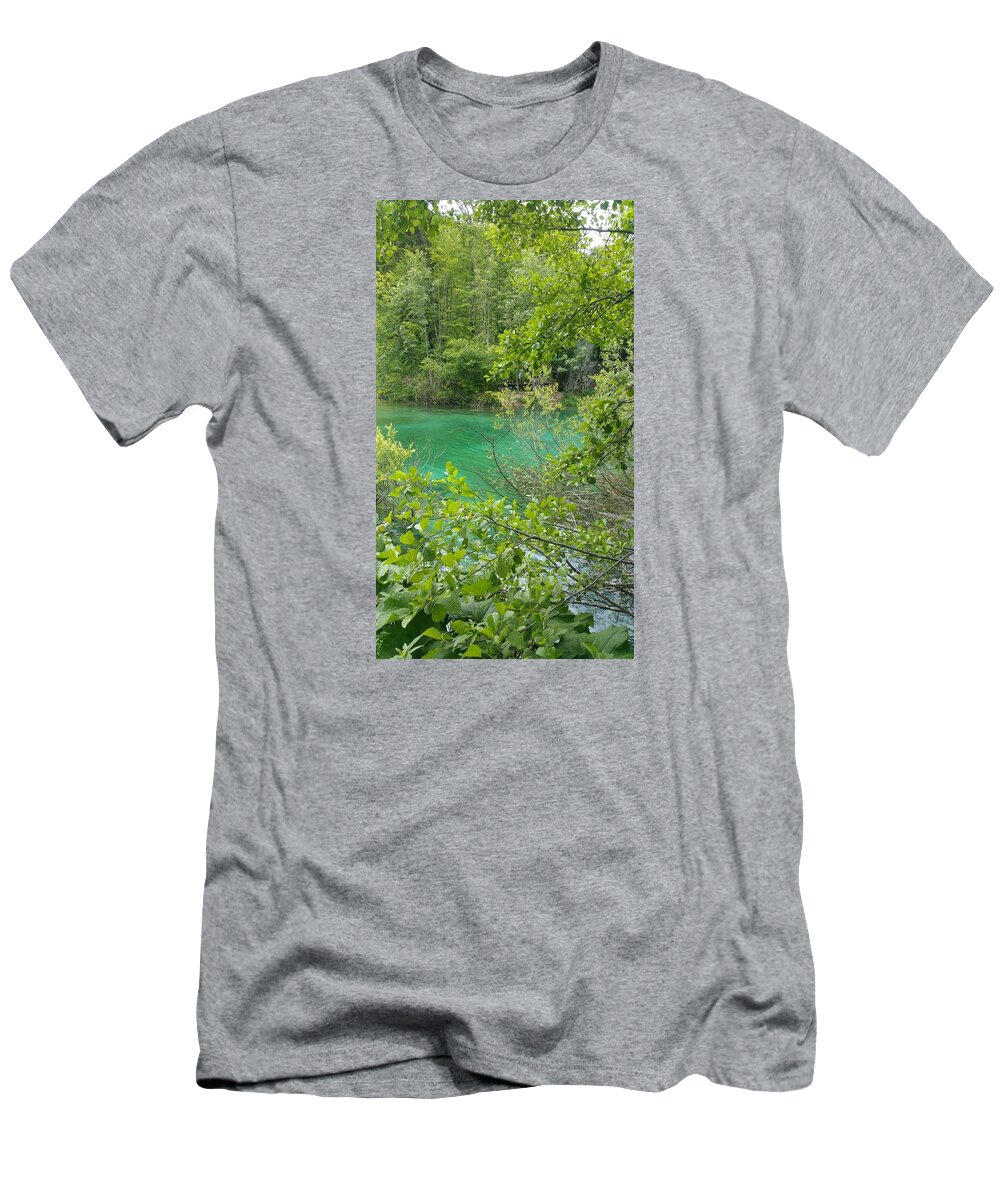  T-Shirt featuring the photograph Plitvice Lakes Croatia 7 Clear waters by Zachary Lowery