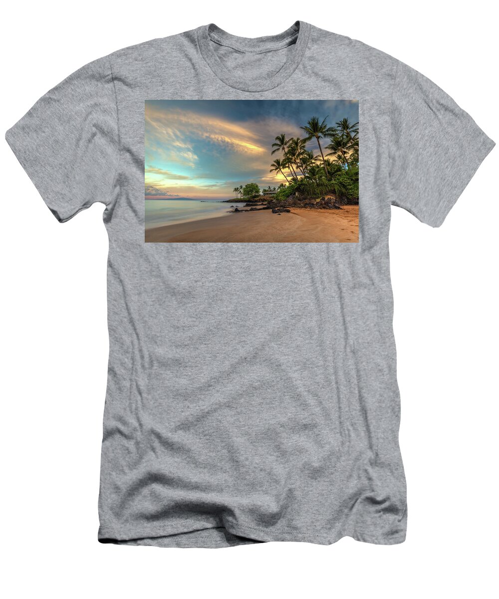 Poolenalena Beach T-Shirt featuring the photograph Po'olenalena Beach Sunrise by Pierre Leclerc Photography