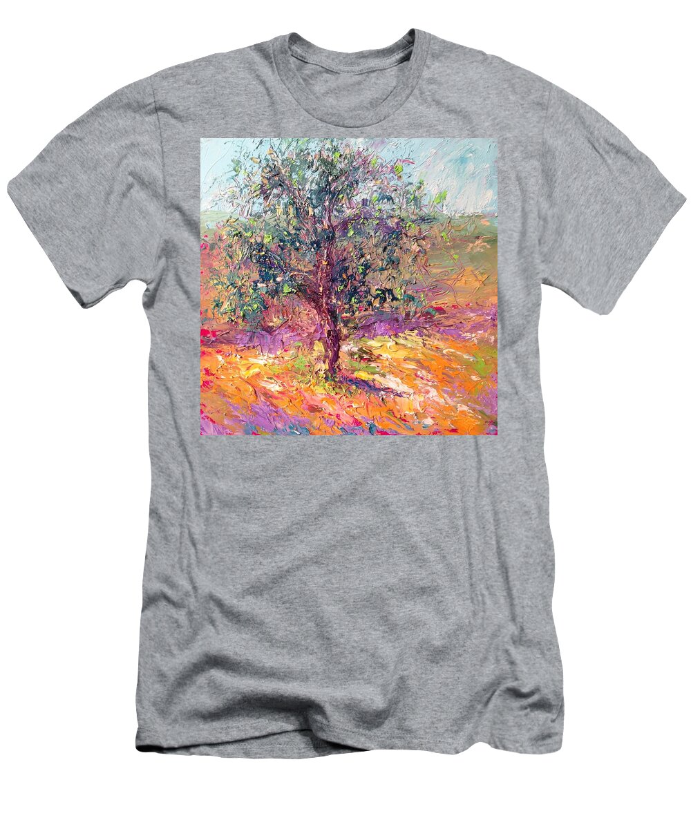 Poppies T-Shirt featuring the painting Poppies and Lupine by Shannon Grissom