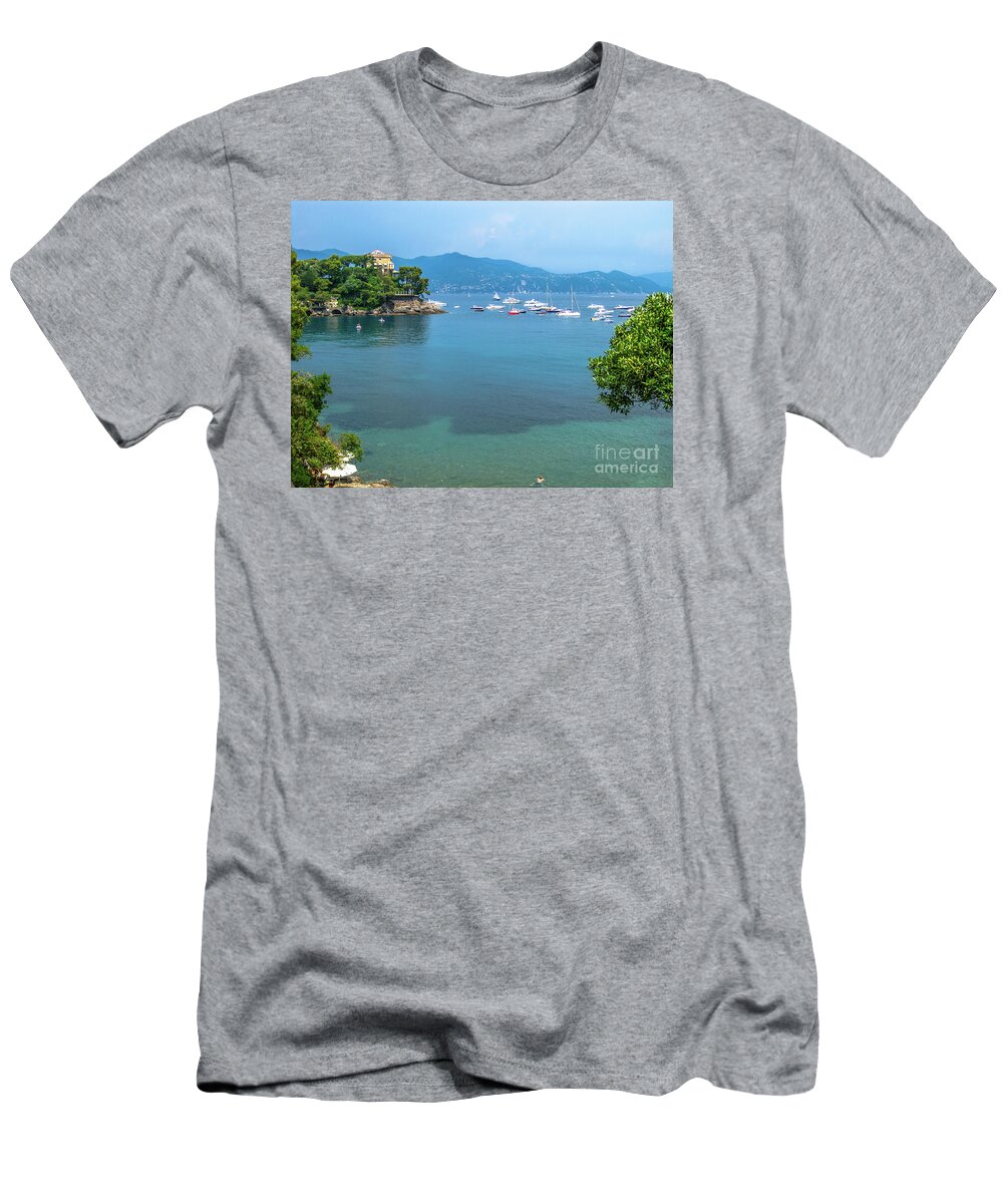 Portofino T-Shirt featuring the photograph Portofino Natural Marine Area by Benny Marty