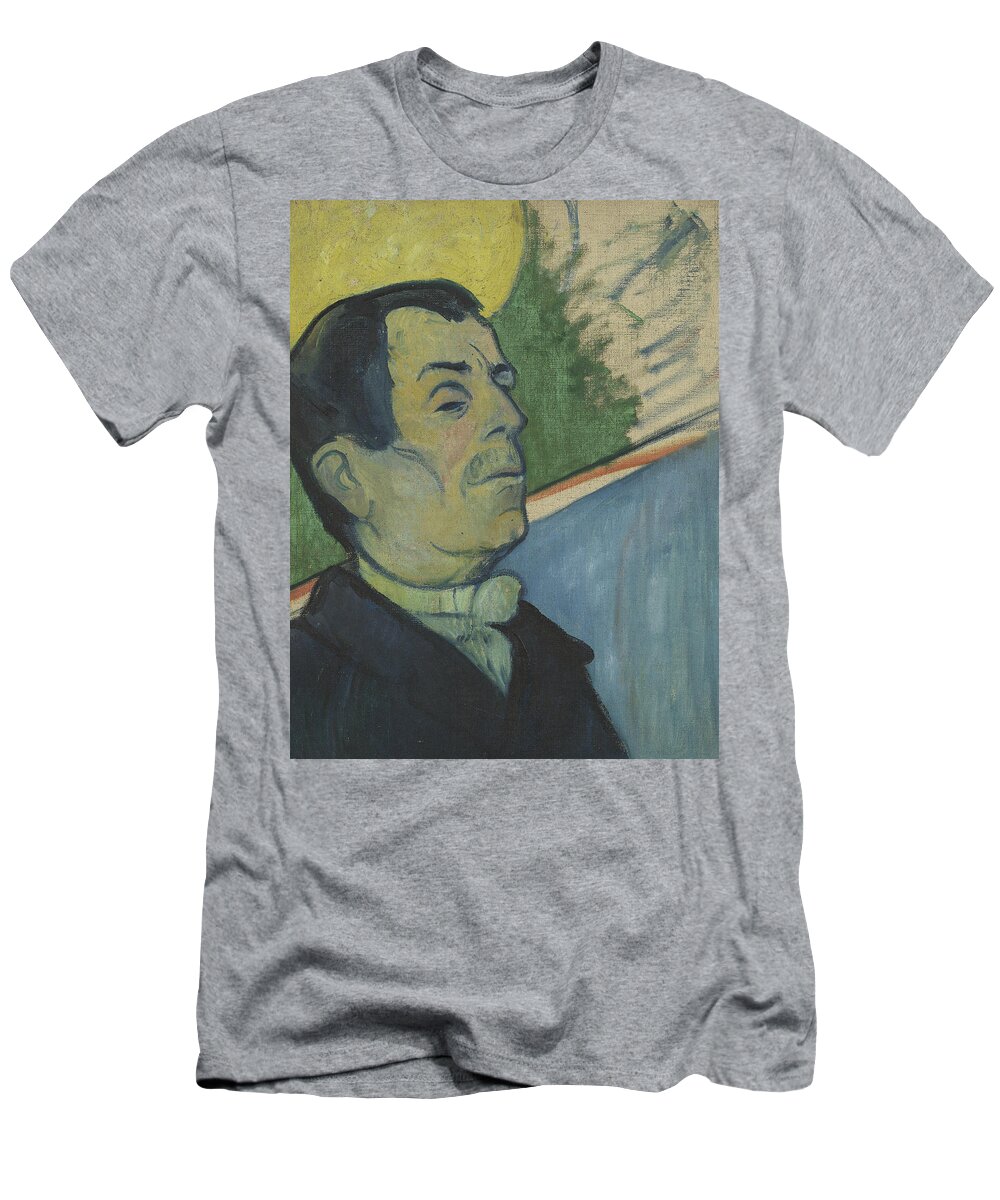 French Art T-Shirt featuring the painting Portrait of a Man by Paul Gauguin