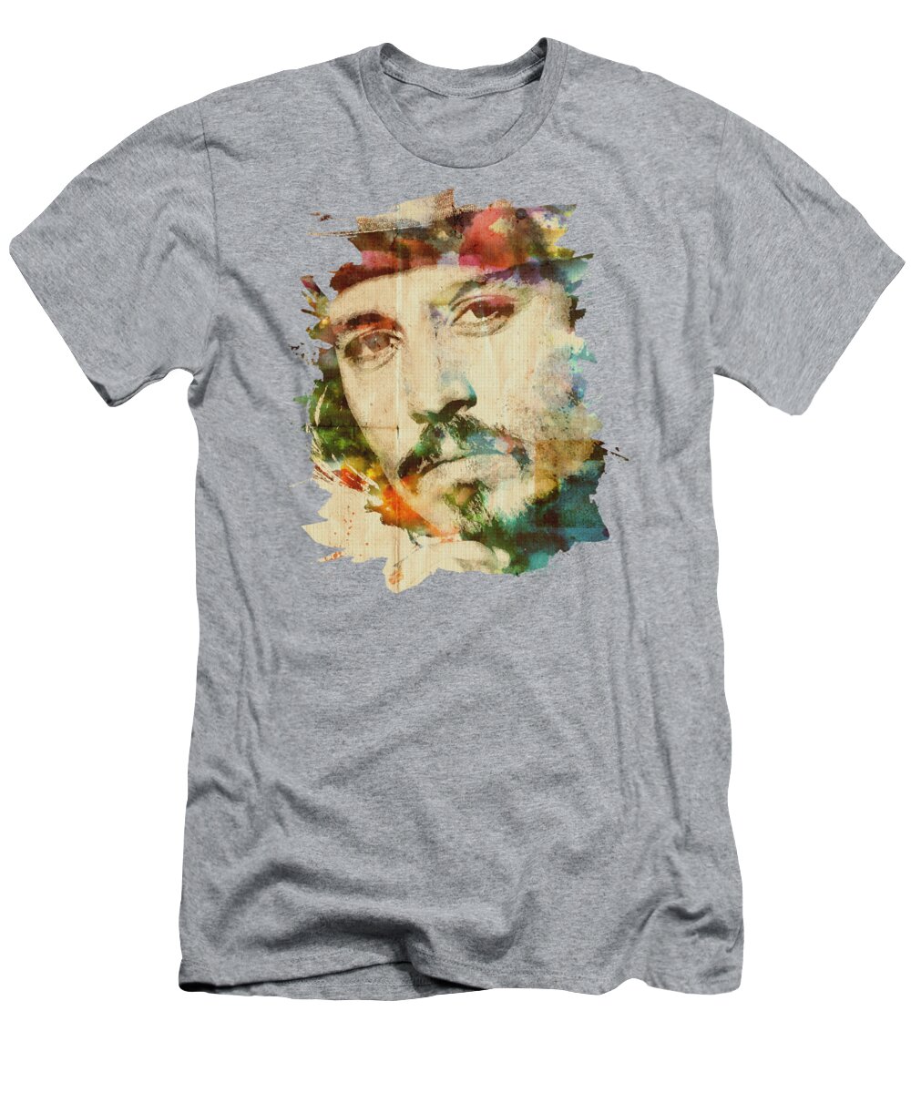 Johnny Depp T-Shirt featuring the digital art Portrait of Johnny by Maria Arango