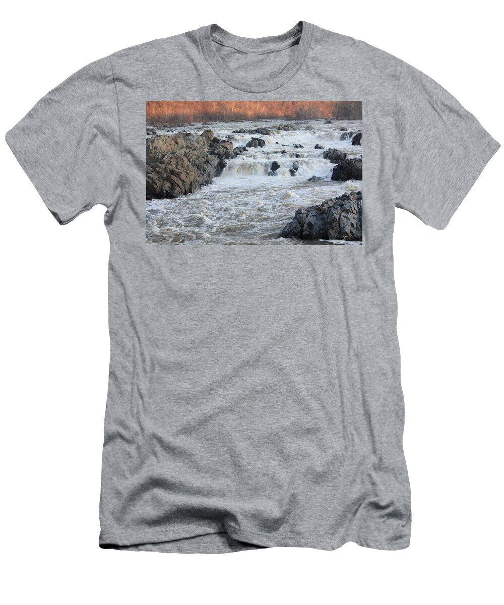 Potomac T-Shirt featuring the photograph Potomac - The Rapids at Great Falls by Ronald Reid