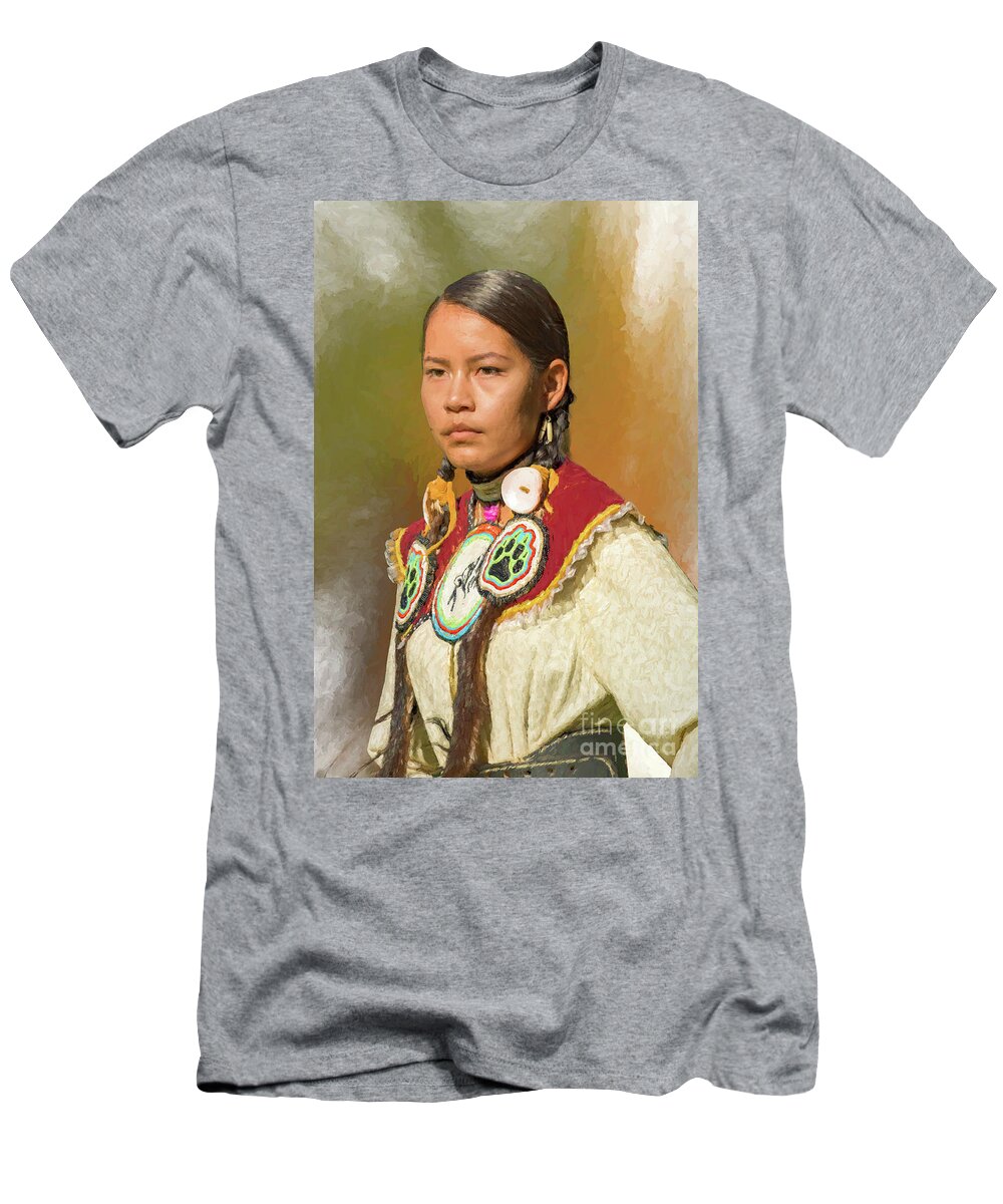 Aboriginal T-Shirt featuring the painting Pretty Princess by Jim Hatch