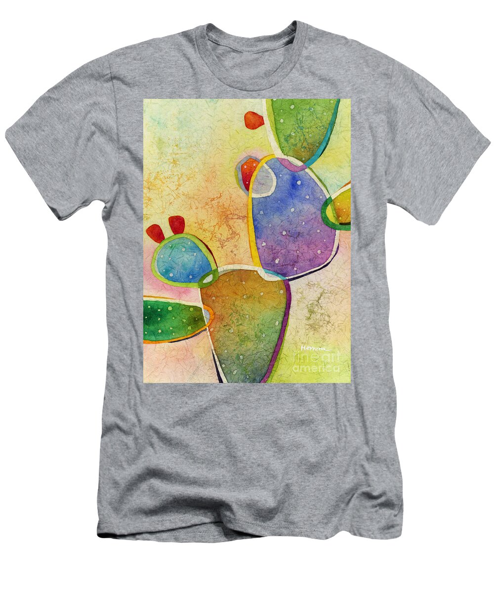 Cactus T-Shirt featuring the painting Prickly Pizazz 3 by Hailey E Herrera