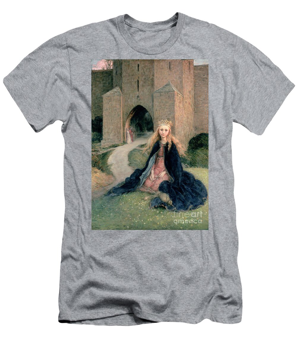 Princess With A Spindle T-Shirt featuring the painting Princess with a spindle by Hanna Pauli by Hanna Pauli