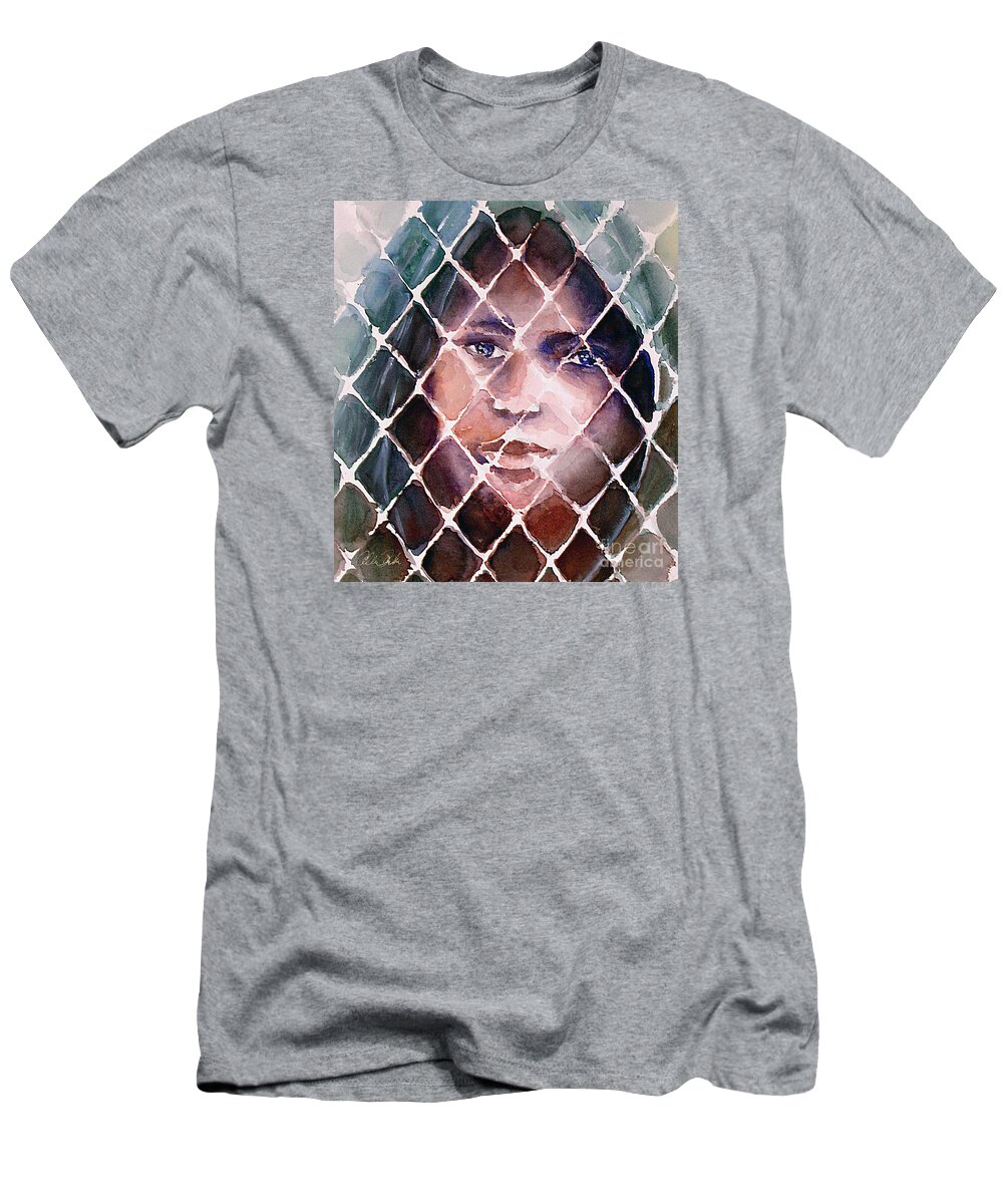 Prims T-Shirt featuring the painting Prism Girl by Allison Ashton