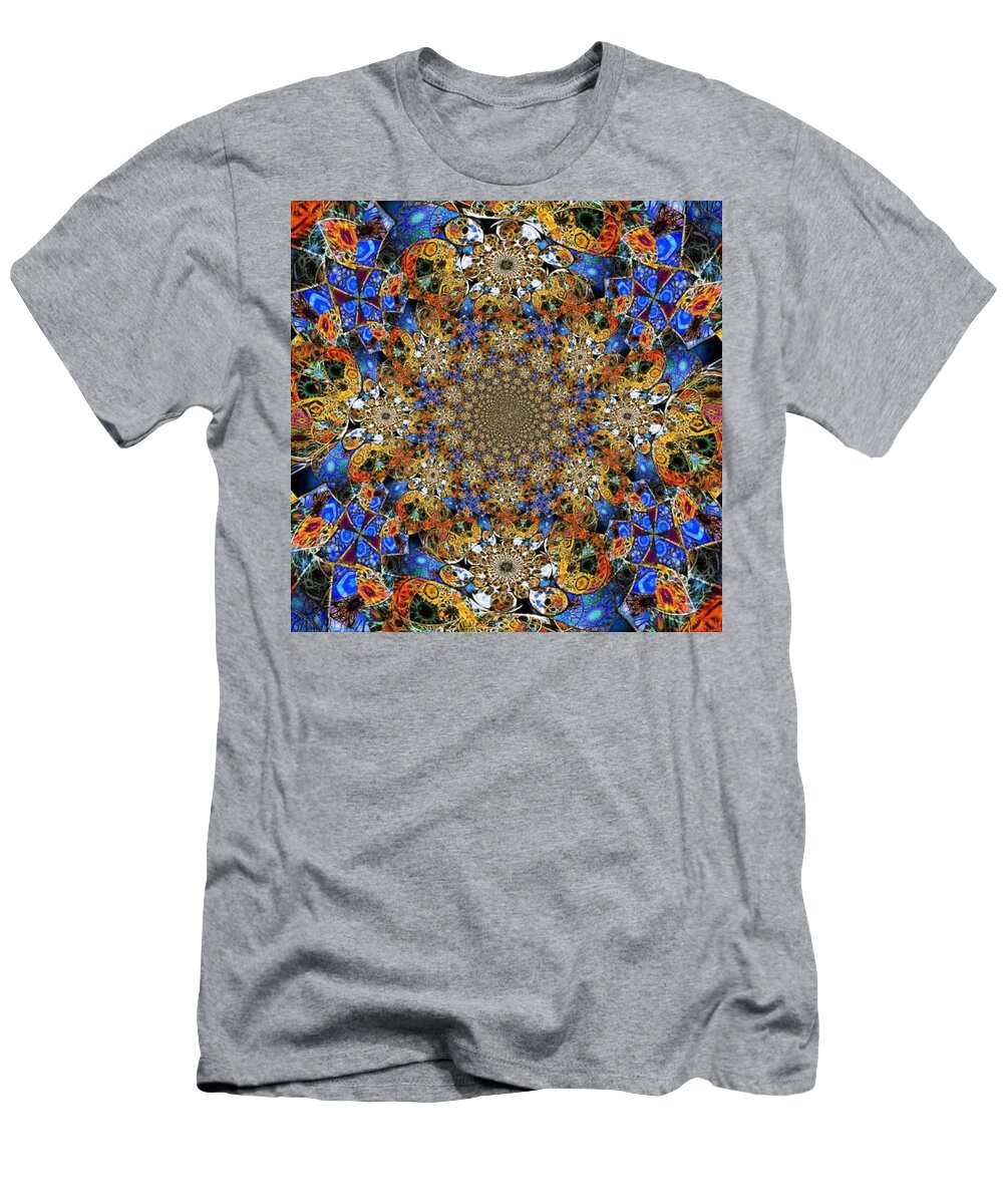 Prism T-Shirt featuring the digital art Prismatic Glasswork by Nick Heap