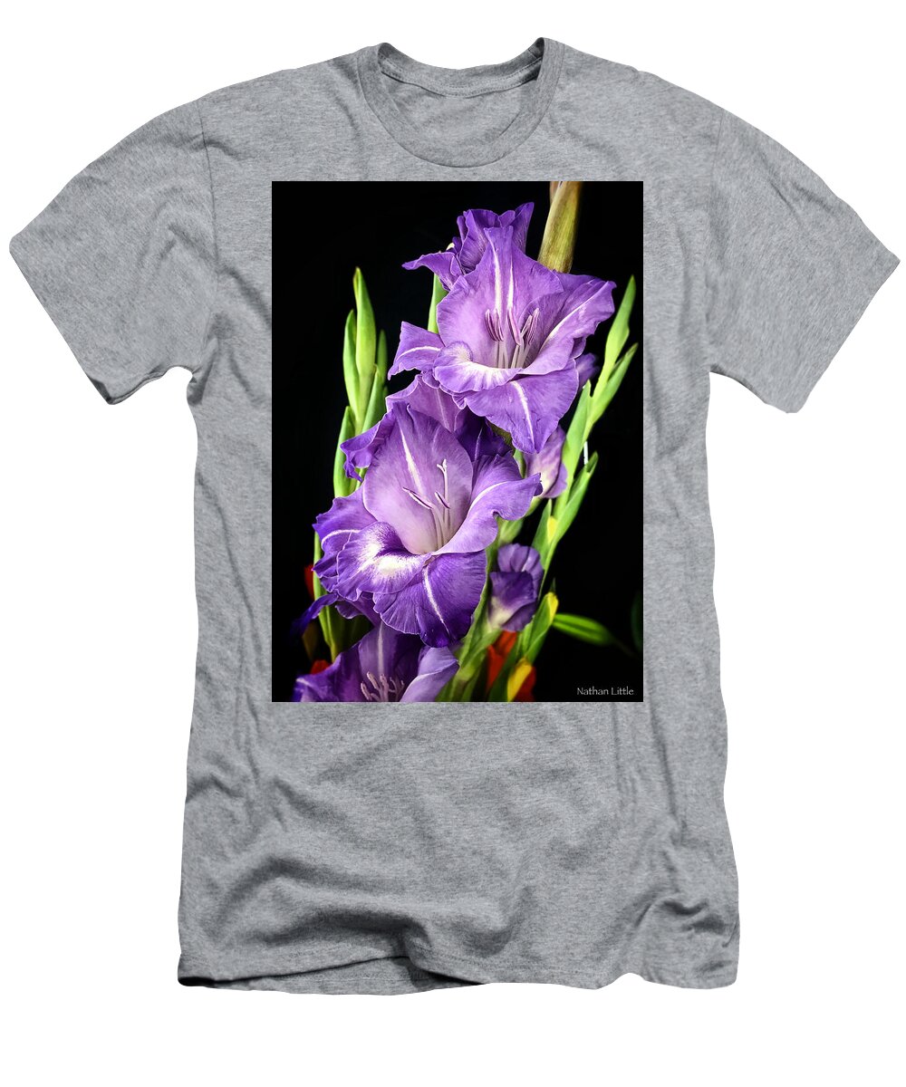 Macro T-Shirt featuring the photograph Purple Flower by Nathan Little