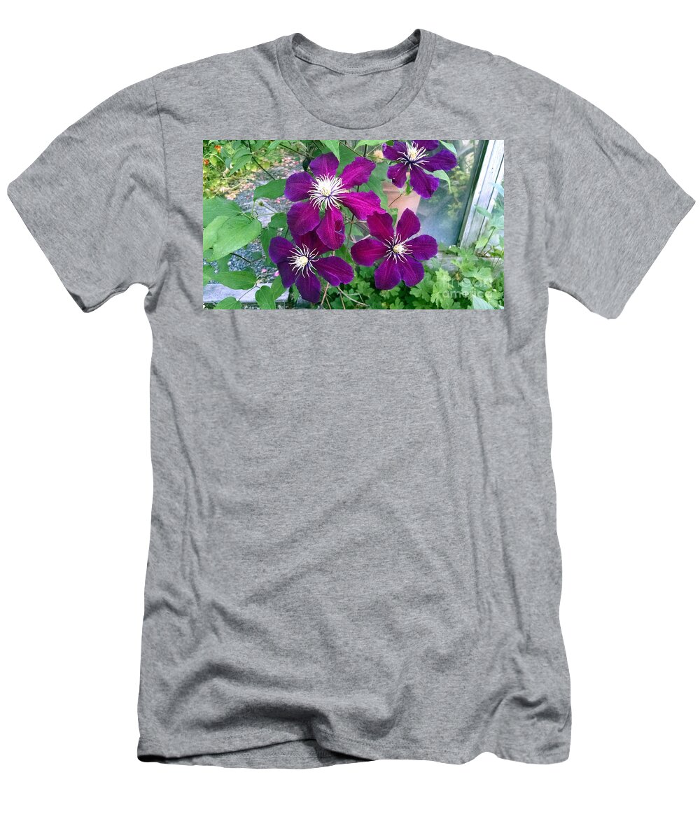 Floral T-Shirt featuring the photograph Purple flowers by Steven Wills
