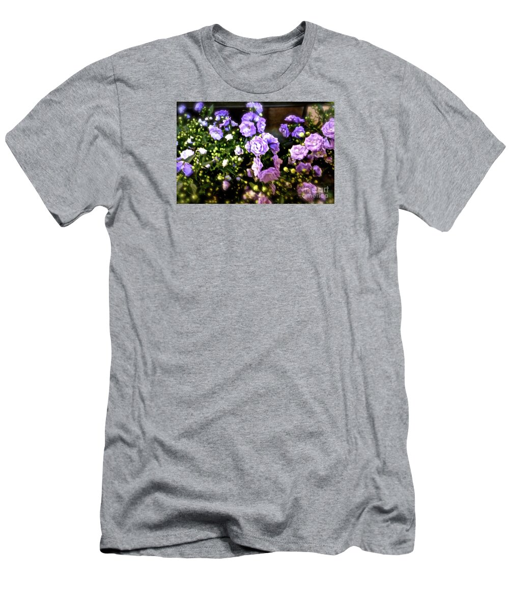 Violet T-Shirt featuring the photograph Purple Pretties by Beth Saffer