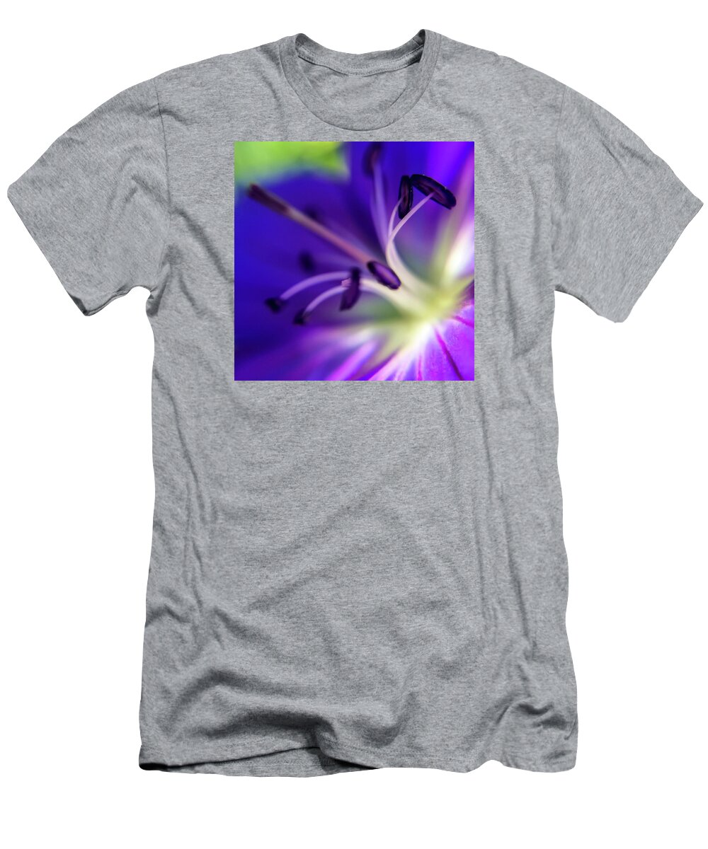 Flower T-Shirt featuring the photograph Purple Starburst by Terri Hart-Ellis