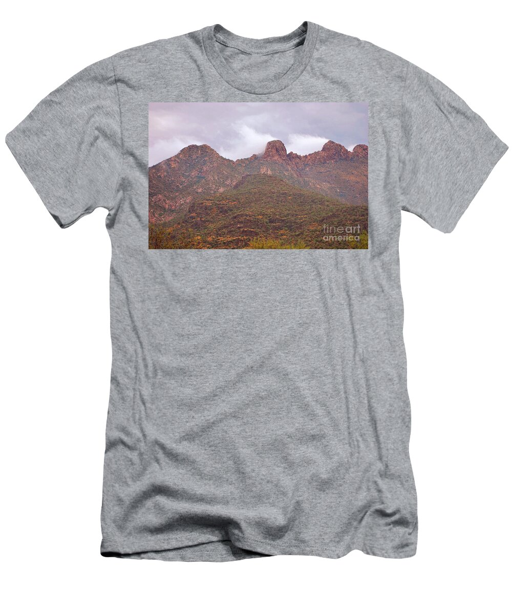 Fine Art T-Shirt featuring the photograph Pusch Ridge Tucson Arizona by Donna Greene