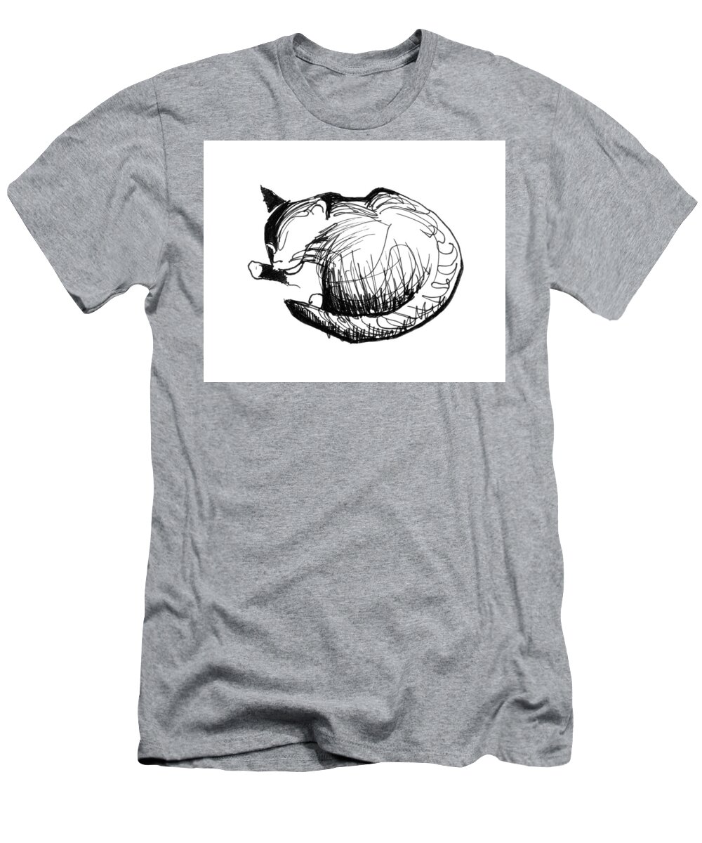 Pen And Ink T-Shirt featuring the drawing Pywackit by Keith A Link
