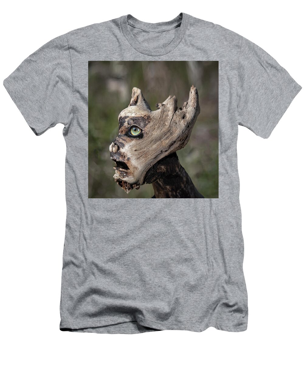 Wood T-Shirt featuring the digital art Quan the Satyr by Rick Mosher