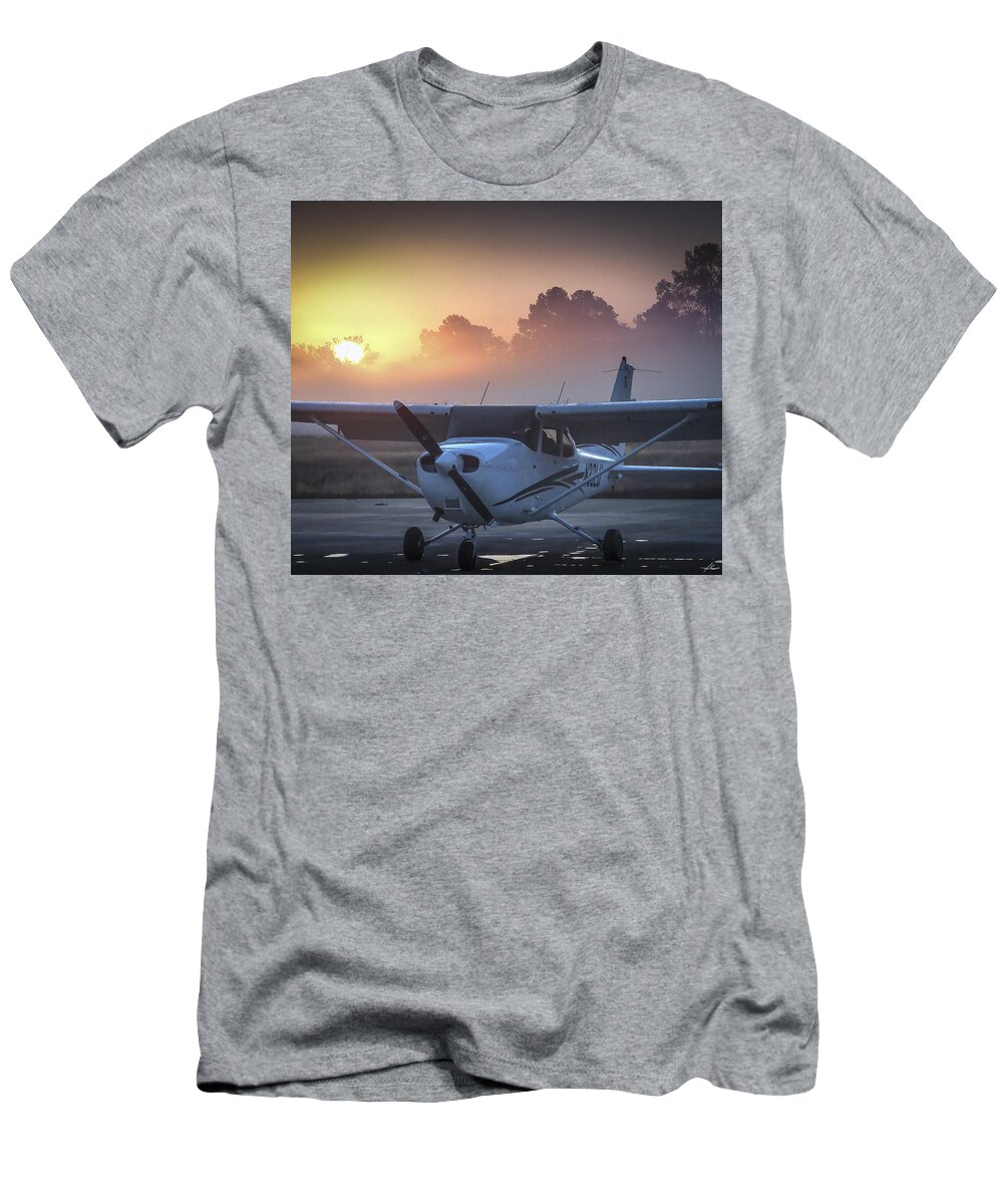 Fog T-Shirt featuring the photograph Radiation Fog in the Early Morning by Phil And Karen Rispin