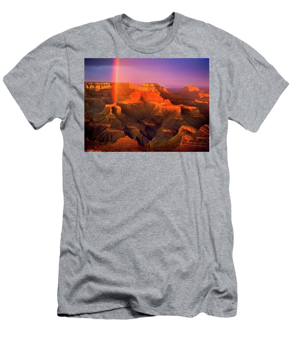 Rainbow T-Shirt featuring the photograph Rainbow at the Grand Canyon by Mark Miller