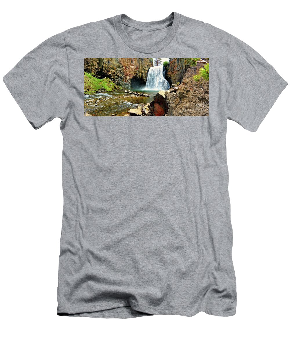 California T-Shirt featuring the photograph Rainbow Falls 2 by Joe Lach