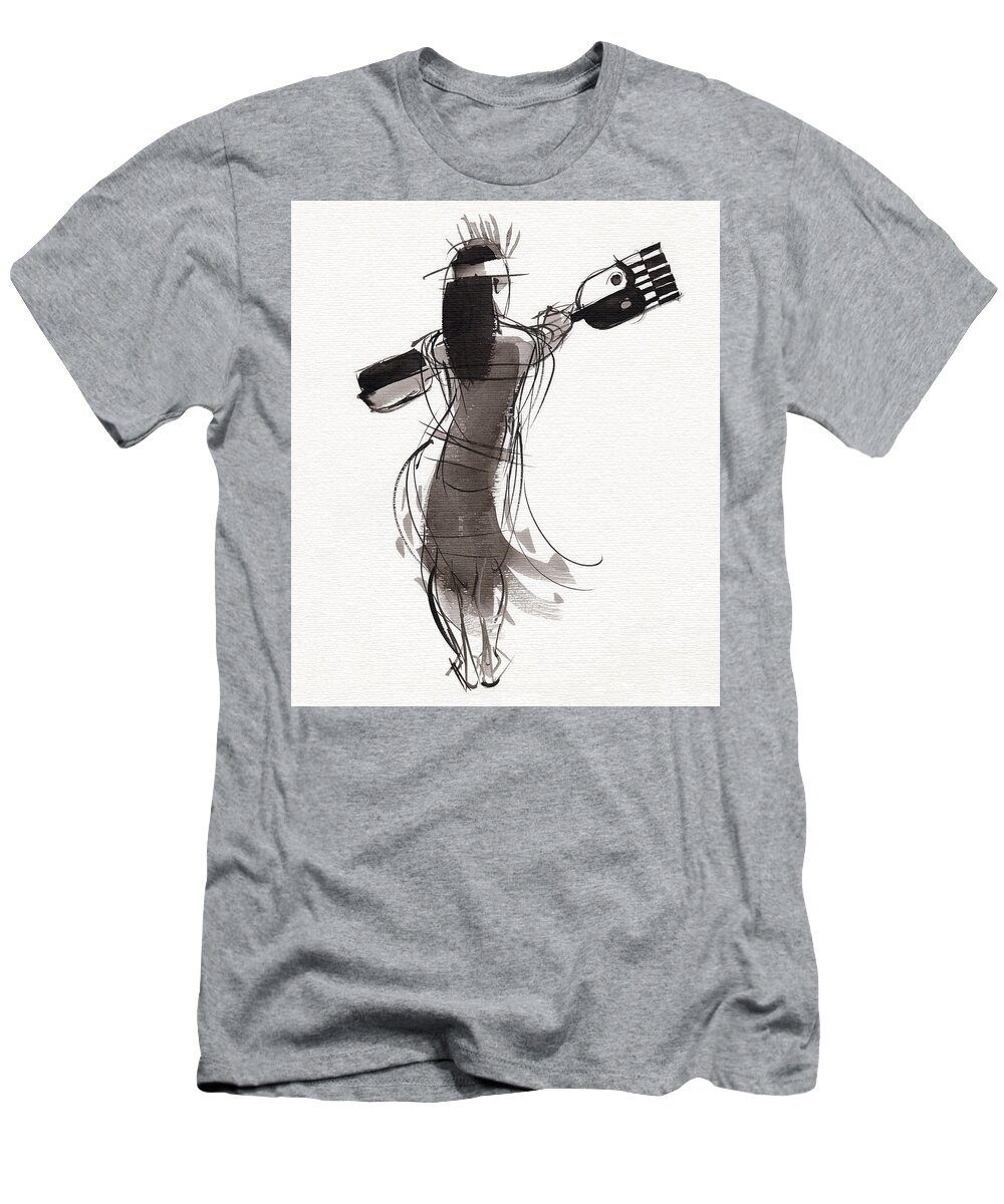 Dancer T-Shirt featuring the painting Rapa Nui Dancer by Judith Kunzle