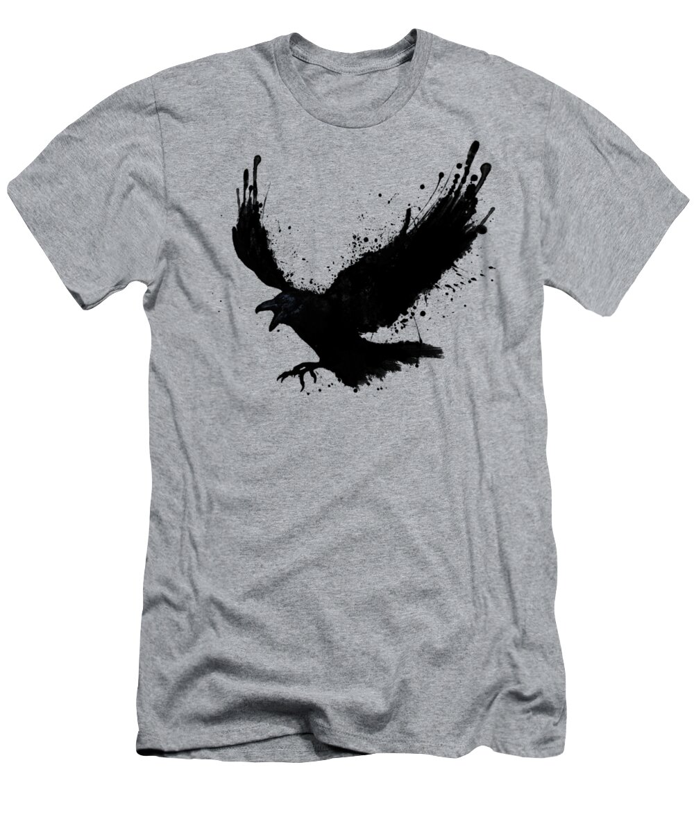 Raven T-Shirt featuring the digital art Raven by Nicklas Gustafsson