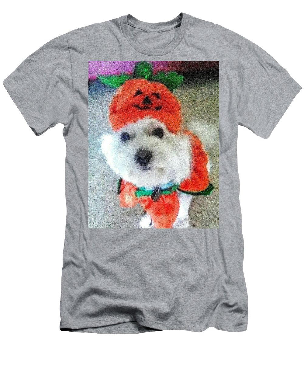 Coton De Tulear T-Shirt featuring the photograph Really Halloween by Suzanne Berthier