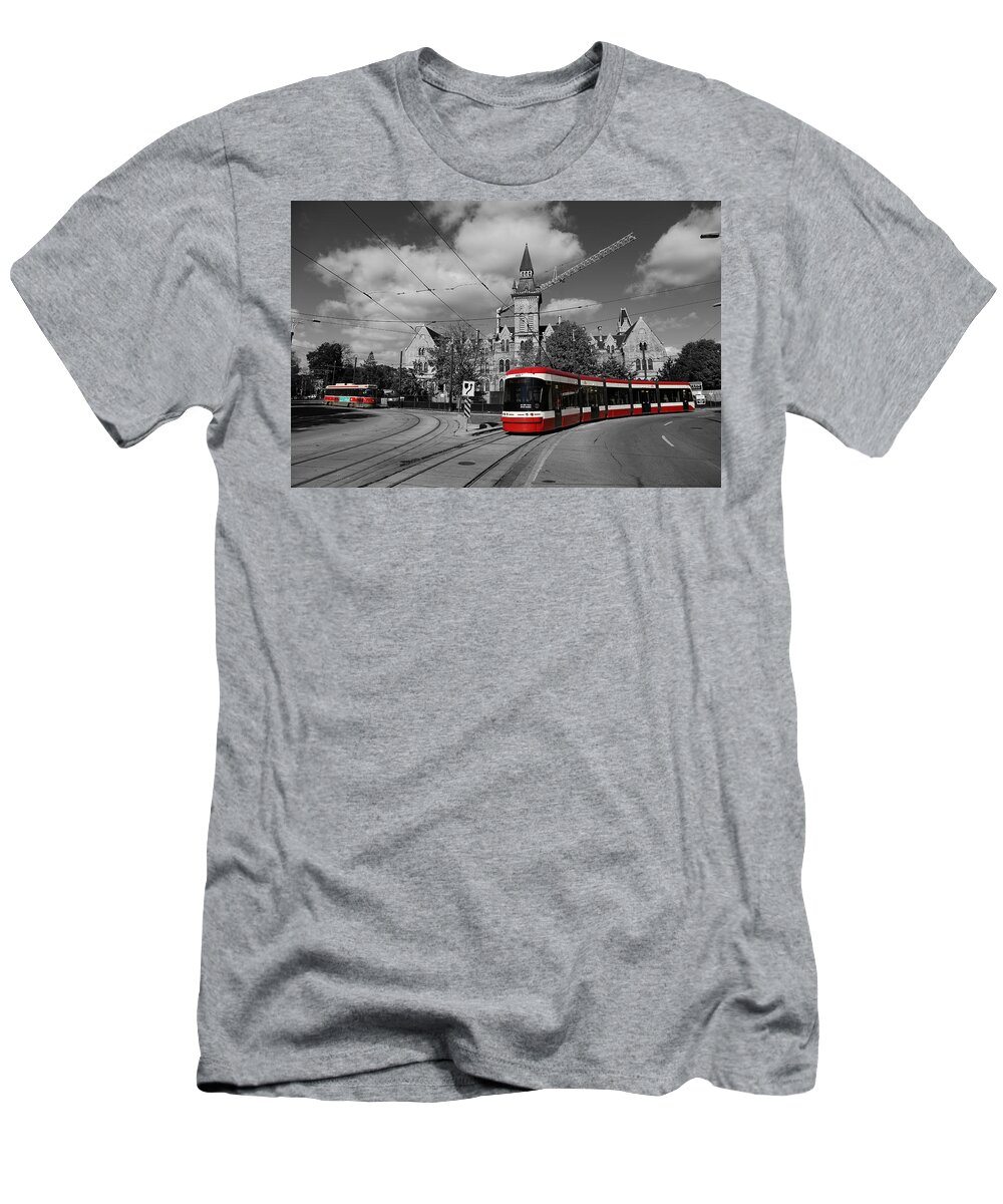 Streetcar T-Shirt featuring the photograph Red Rocket 43c by Andrew Fare