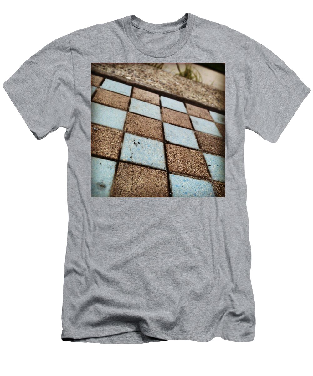 Marketstreet T-Shirt featuring the photograph #redding #chess #checkers #marketstreet by Darren Williams