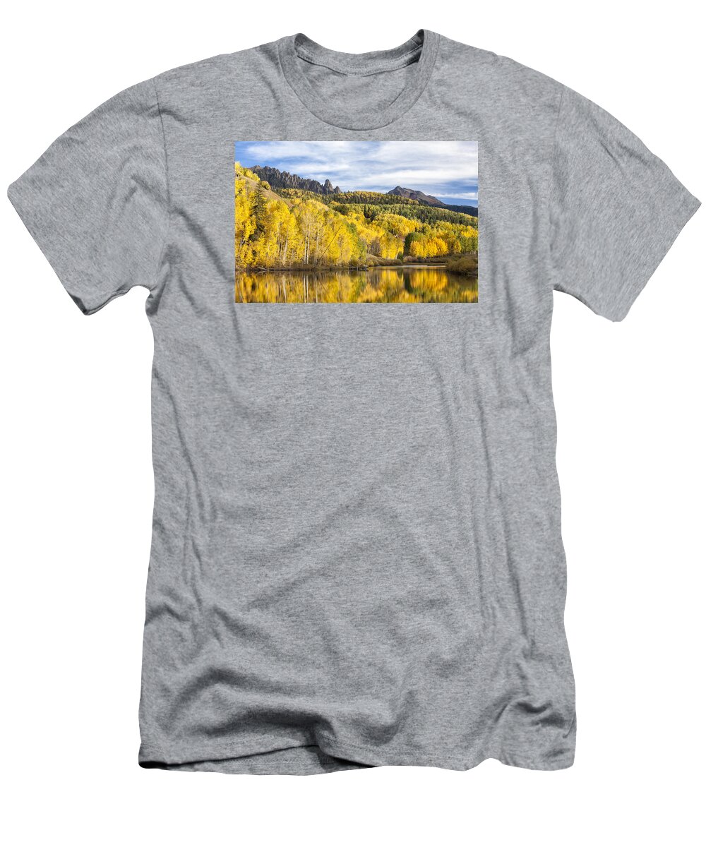 Autumn T-Shirt featuring the photograph Reflection with Ophir Needles II by Denise Bush