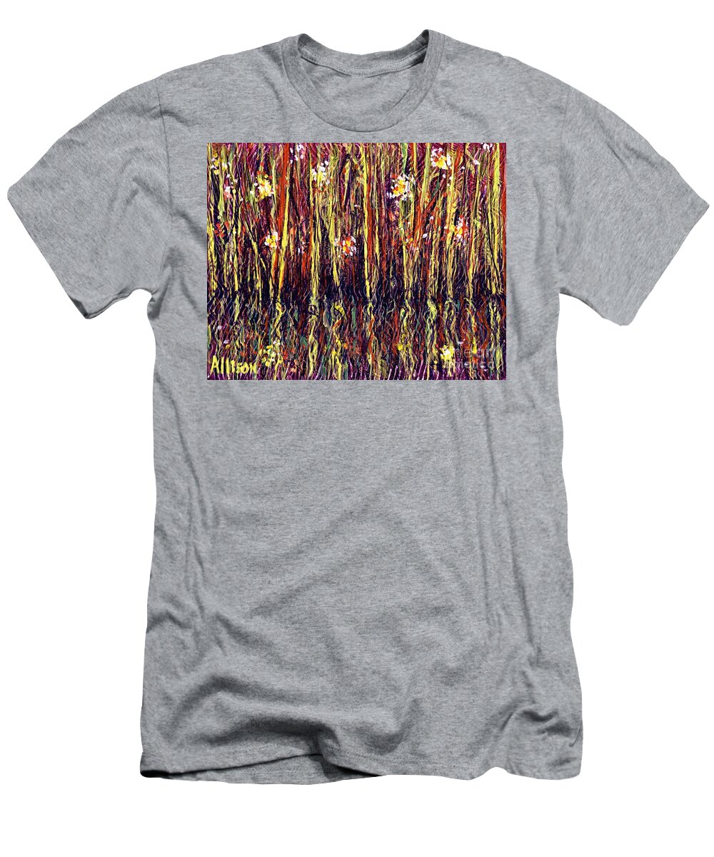 #mtdora T-Shirt featuring the painting Reflections of Mt. Dora Florida by Allison Constantino