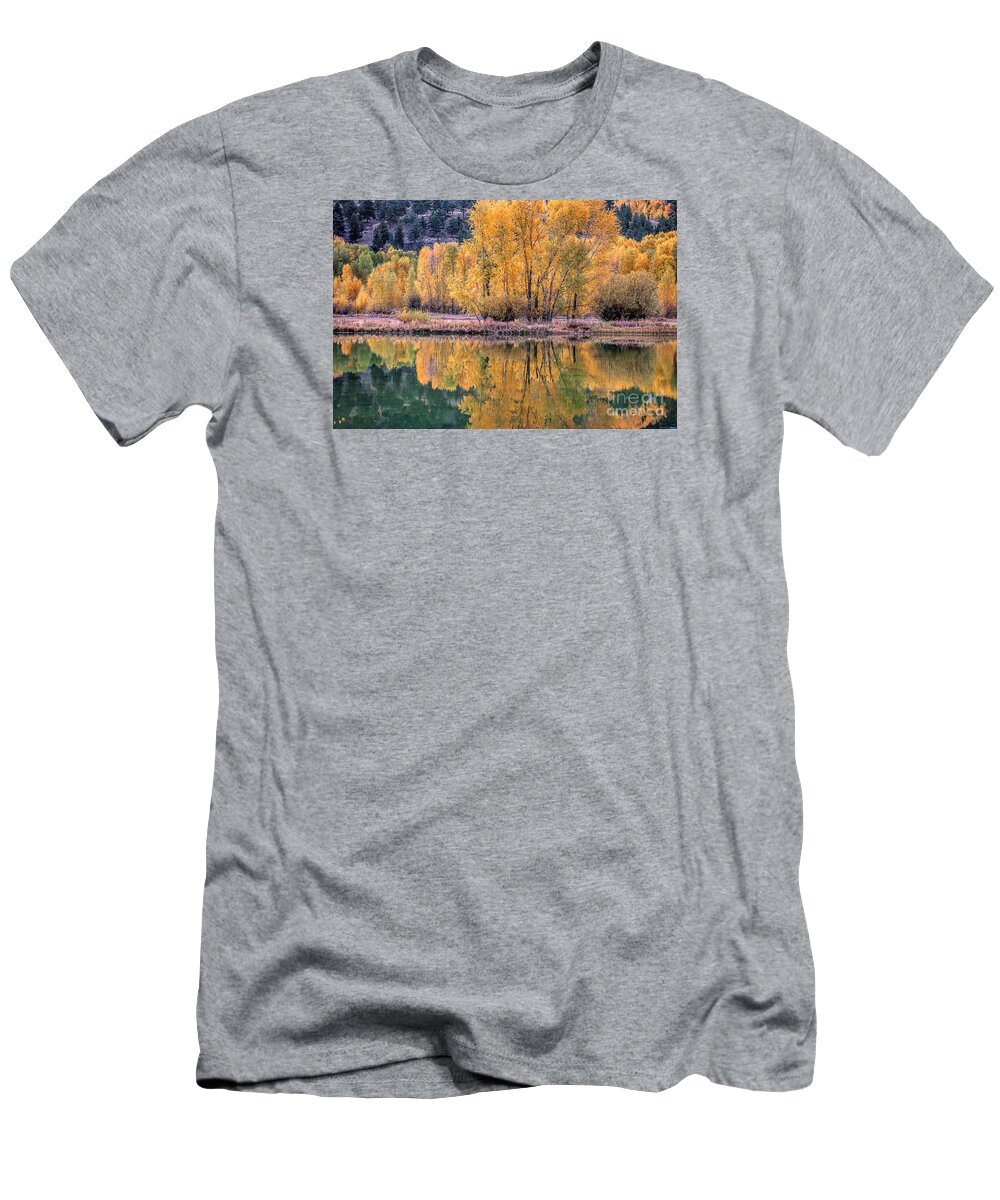 Aspen T-Shirt featuring the photograph Reflecton Before Sunrise by Jim Garrison