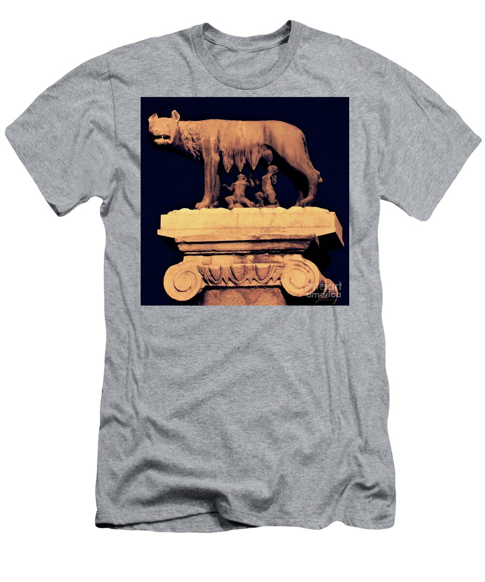 Remus And Romulus T-Shirt featuring the photograph Remus and Romulus by Suzette Kallen