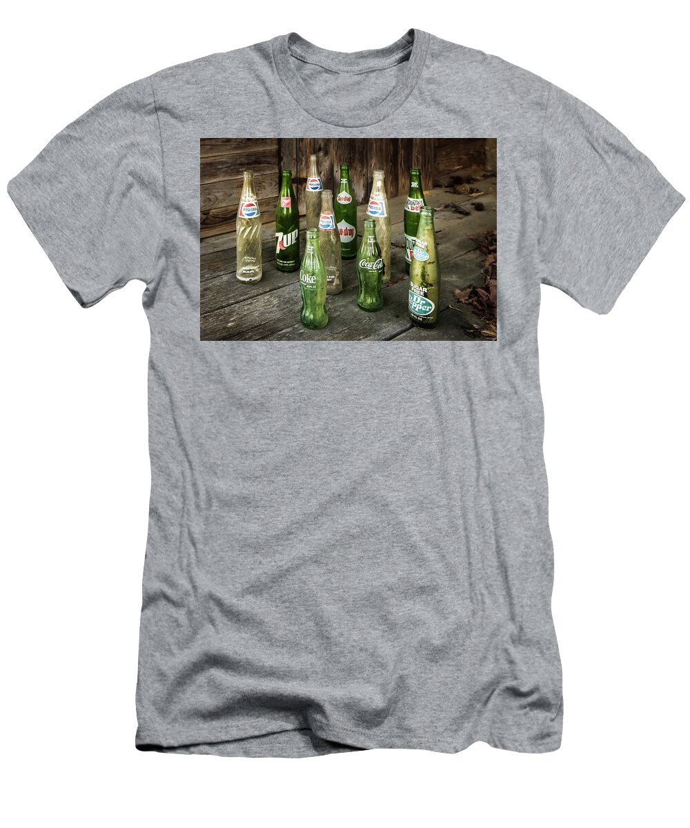 Vintage Bottles T-Shirt featuring the photograph Return For Deposit by Cynthia Wolfe