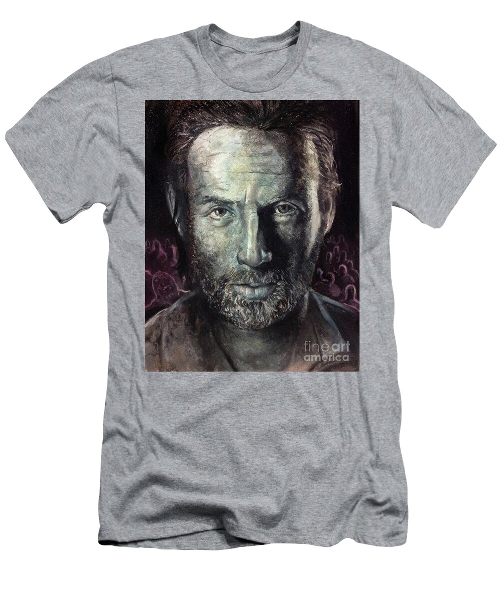 Rick Grimes T-Shirt by Michael Parsons - Pixels Merch