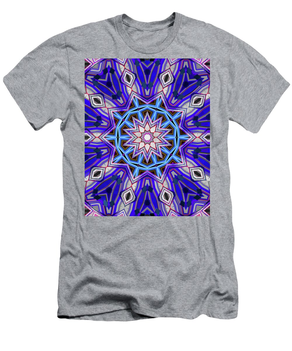 Mandala Art T-Shirt featuring the painting Rights by Jeelan Clark