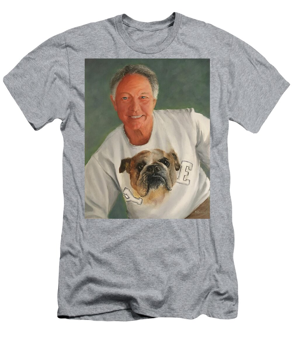Portrait T-Shirt featuring the painting Robert and Daisy by Richard Ginnett