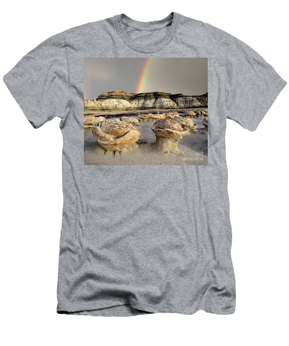 Hoodoo T-Shirt featuring the photograph Rocks and Rainbows by Bob Christopher