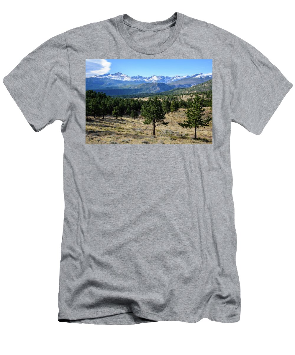 Mountain T-Shirt featuring the photograph Rocky Mountain View by Paul Moore