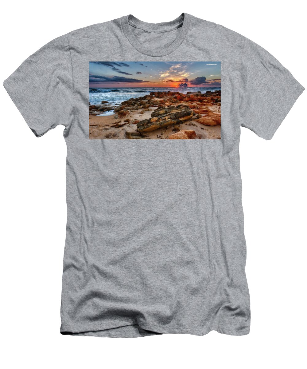 Sunrise T-Shirt featuring the photograph Rocky Sunrise by Dillon Kalkhurst
