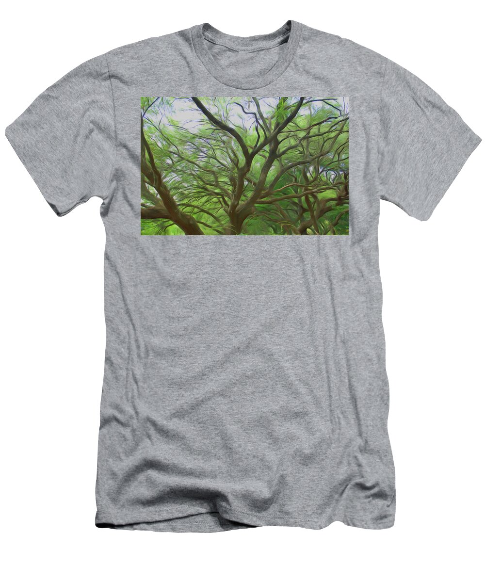 Oak Tree T-Shirt featuring the photograph Romantic Skies Reaching Out by Aimee L Maher ALM GALLERY