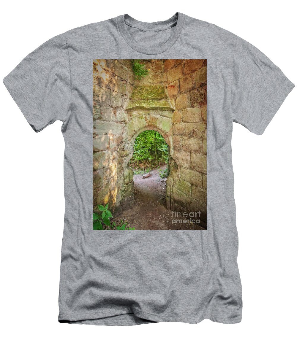 Castle T-Shirt featuring the photograph Rosslyn Castle Forest Entry by Antony McAulay