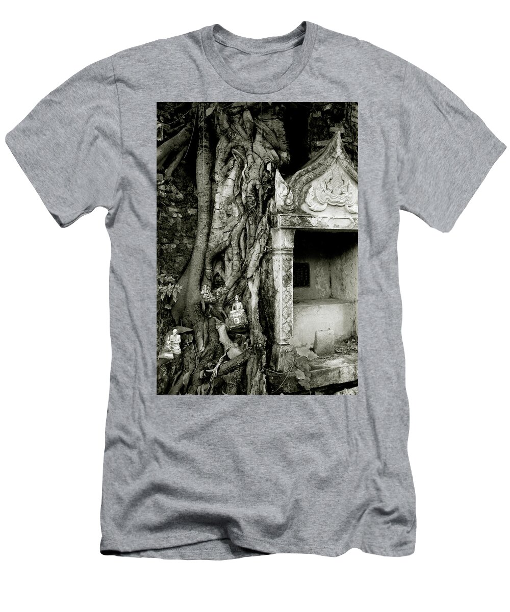 Shrine T-Shirt featuring the photograph Sacred Bangkok Shrine by Shaun Higson