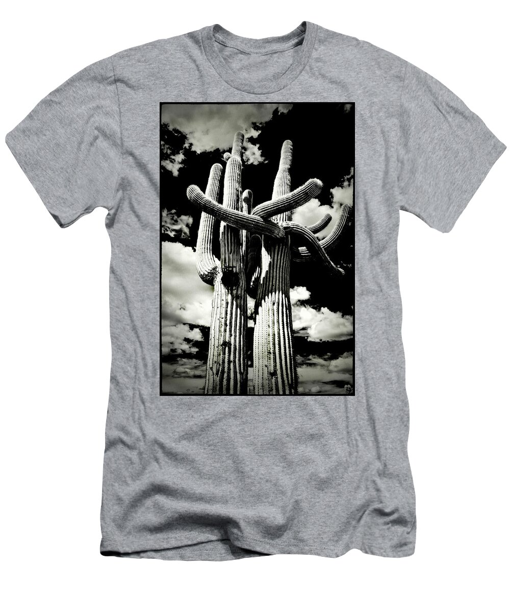Usa T-Shirt featuring the photograph Saguaro Embrace by Roger Passman