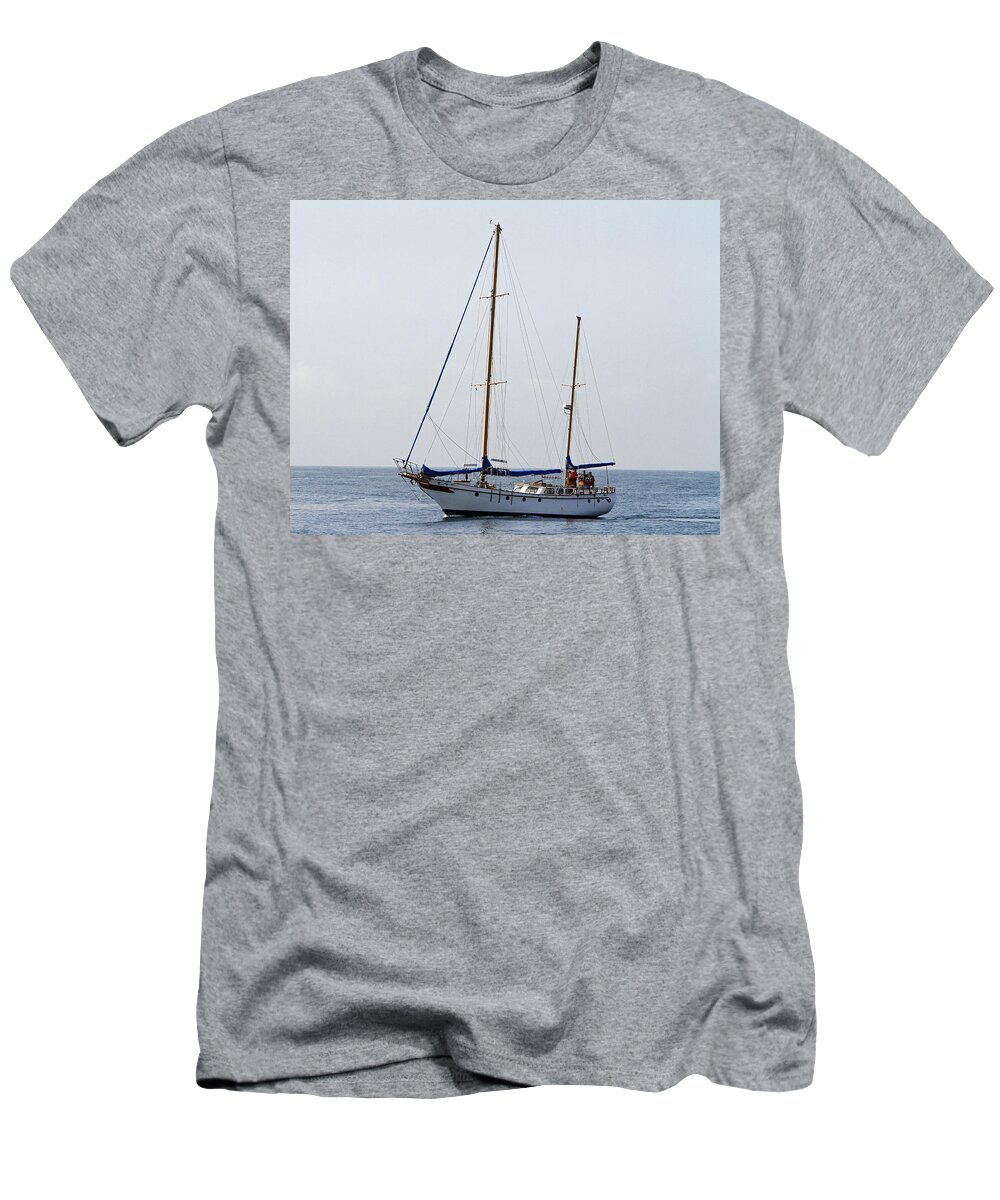 Sail Boat T-Shirt featuring the photograph Sails Down by Shoal Hollingsworth