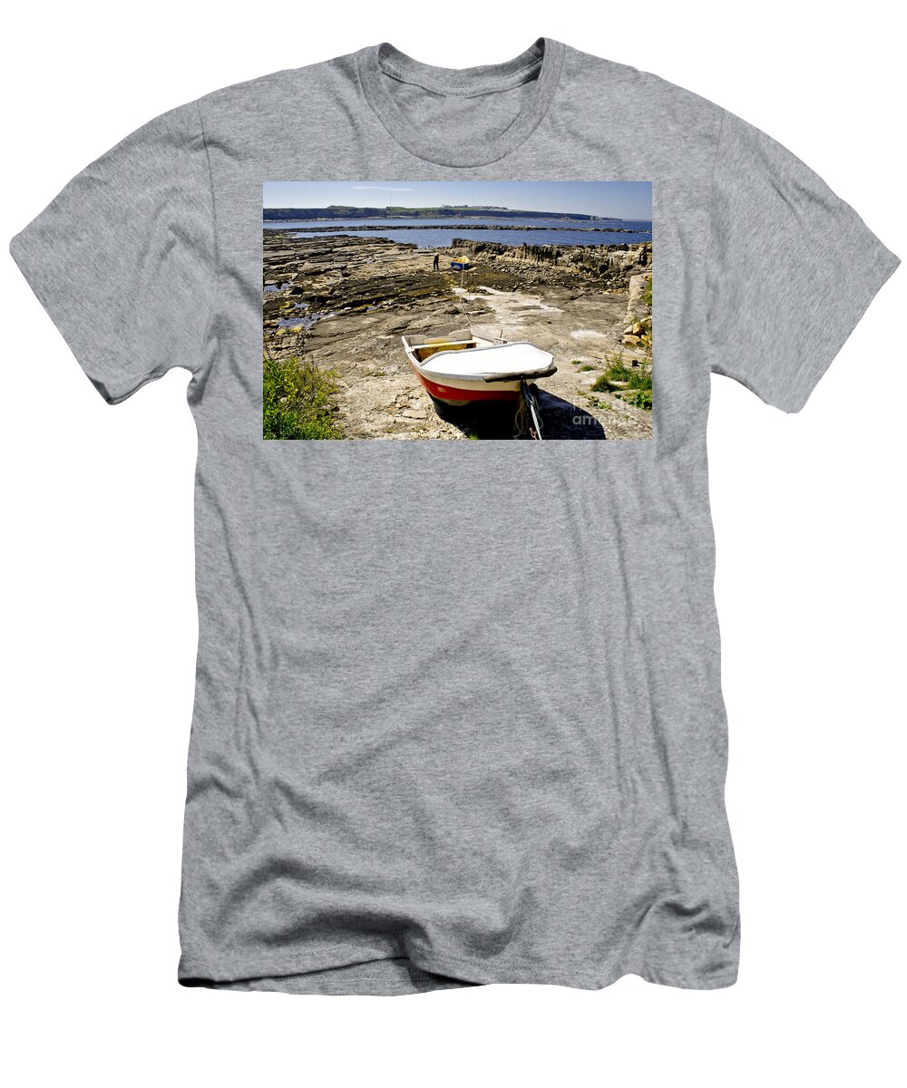 Coast T-Shirt featuring the photograph Saint Mary's island in low tide. by Elena Perelman