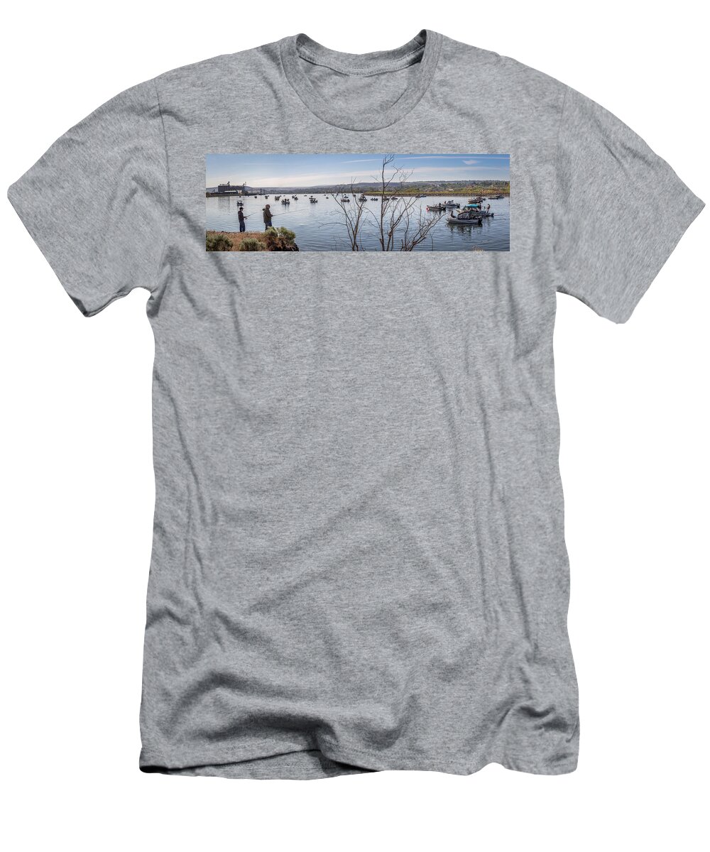 Salmon Fishing Clearwater River Boats T-Shirt featuring the photograph Salmon Run by Brad Stinson
