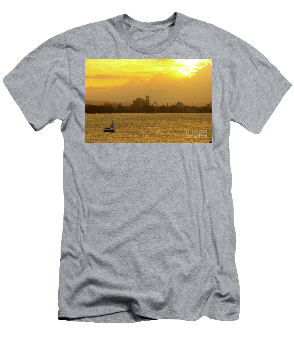 San Juan T-Shirt featuring the photograph San Juan Harbor Sunset by Alice Terrill